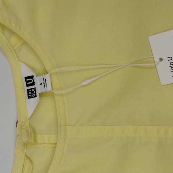 Uniqlo Light Yellow Long Sleeve Top Oversized Small - Picture 6 of 8